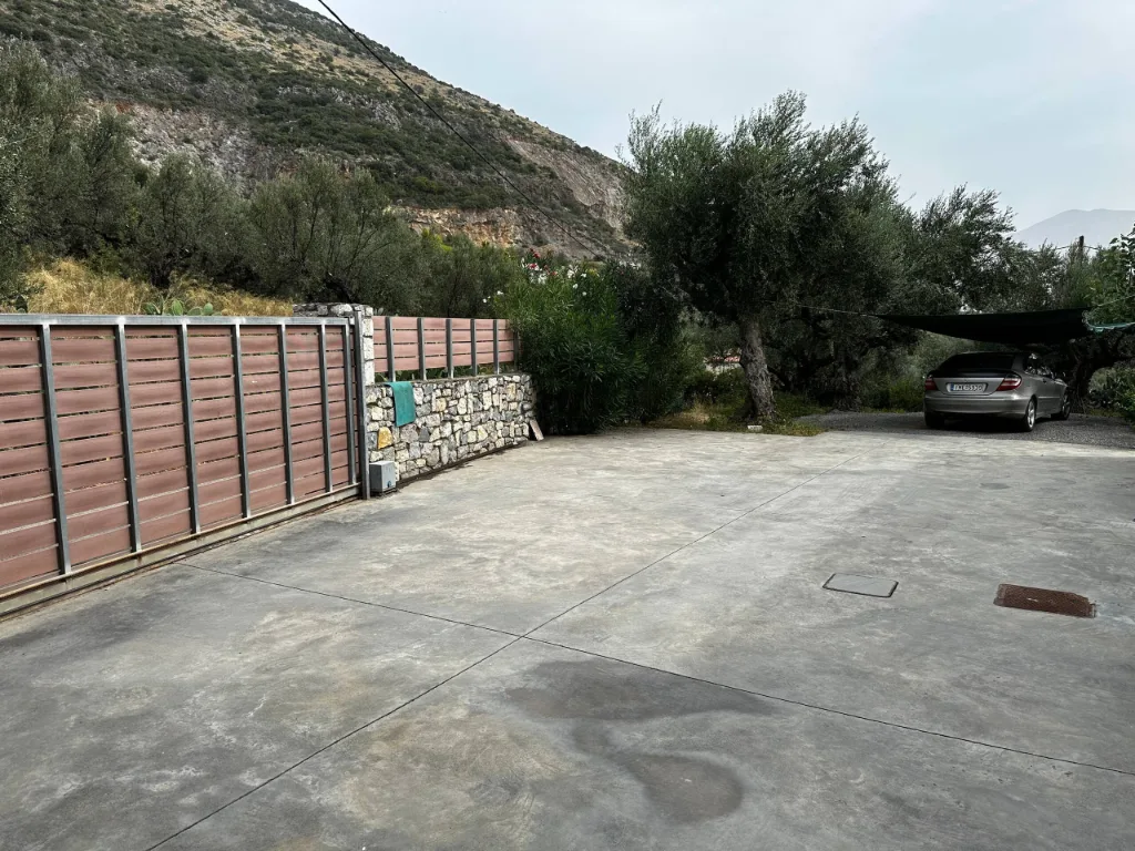 Covered parking at the property
