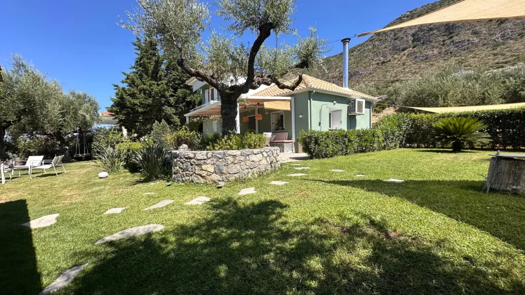 The garden and olive grove at Villa Georgia, Kalamata