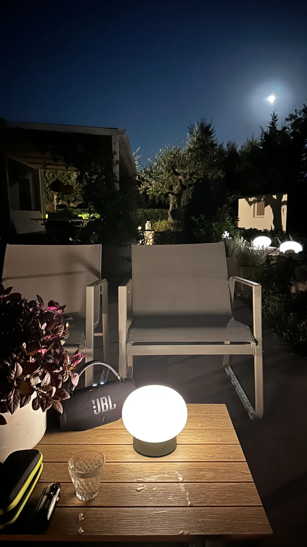 The covered patio